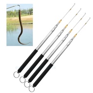 extendable Stainless Steel Fishing Eel Hooks with Guide Line & Barb - Mata Kail Stainless Steel untu