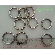 O ring Round 2.5 cm Thick 5mm Nice silver/O ring/Bag Accessories/Bag ring/HKacc