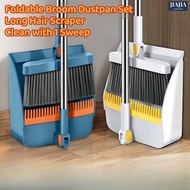 SG Seller READY STOCK Rotatable Broom and Wind Proof Dust Pan with Broom Comb Broom Set Non-Stick Br