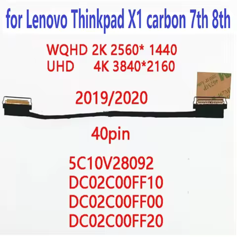 5C10V28092 DC02C00FF10 DC02C00FF00 DC02C00FF20 LCD cable for Lenovo Thinkpad X1 carbon 7th 8th 2019 