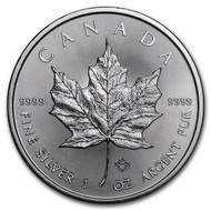 2016 Canadian Maple Leaf 1 oz .9999 Silver Coin 1oz