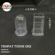 Acrylic Compact Toothpick Holder Round and Square Acrylic Toothpick/ Square Compact Cylinder/