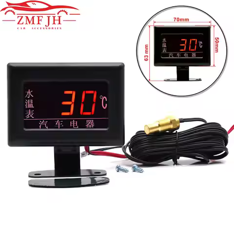 DC12V 24V Universal Digital Water Temperature Gauges for Car+Water Temperature Sensor Head Plug 10MM