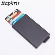 Itapkris Fashion Credit ID Card Holder High Quality Aluminium Bank Card Box Men Business Credit Bloc