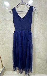 包順豐）藍色晚禮服裙