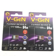 MICRO SD 64GB MEMORY CARD 64GB VGEN ORIGINAL CLASS 10 100 MBPS SD CARD