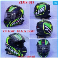 ZEUS HELMET ZS~813YELLOW BLACK DOFF