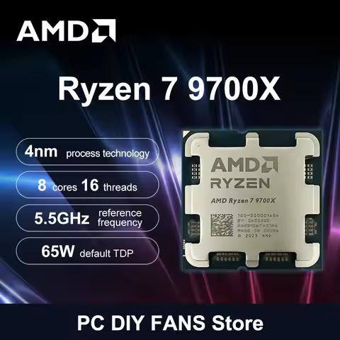 AMD New Ryzen 7 9700X Processor R7 9700X Desktop Gaming CPU 5.5GHz 8-Core 16-Thread L3=32M Game Cach