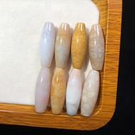 Natural Fossil Coral Jade Dzi Beads Through Hole Jewelry Accessories