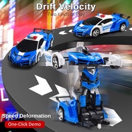 Remote Control Car 2 in 1 Sports Scale 1:18 Deformation Car Transformation Robot Model Toys Car