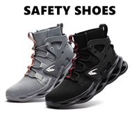 Ready Stock Ultra-Light Safety Boots Anti-smashing Safety Shoes Steel Toe-toe Work Shoes Protective Shoes Breathable Anti-scalding Safety Shoes High-Top Protection Work Shoes Steel