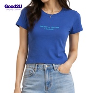 [GOOD2U] Plein Kotton Women Short Sleeve MiniT-shirt - One Day or Day One / Baju Tshirt Perempuan