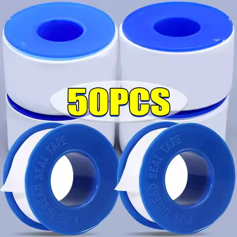 1/50x PTFE Tape Plumbers Waterproof Sealant Plumbing Tape for Shower Head Repairing Home Bathroom Wa