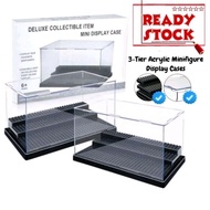 Acrylic Display Case Transparent Box Cover Deluxe Set 3/4 Tiers Layer Stack Sturdy Bricks