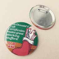 加拿大 McDonalds 麥當勞出品 聖誕節廣告 古董徽章 別針