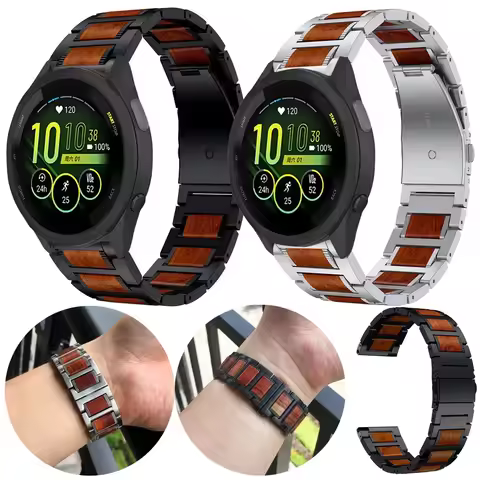 Rosewood Stainless Steel Metal Straps For Garmin Forerunner 965 265 255 265 Music Garmin Venu 3/2 22
