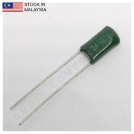 5PCS 2A102J 0.001UF 1NF 100V, Mylar Polyester Film Capacitor