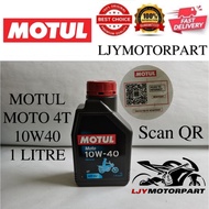 100% ORIGINAL MOTUL MOTO 1L 4T MINYAK HITAM