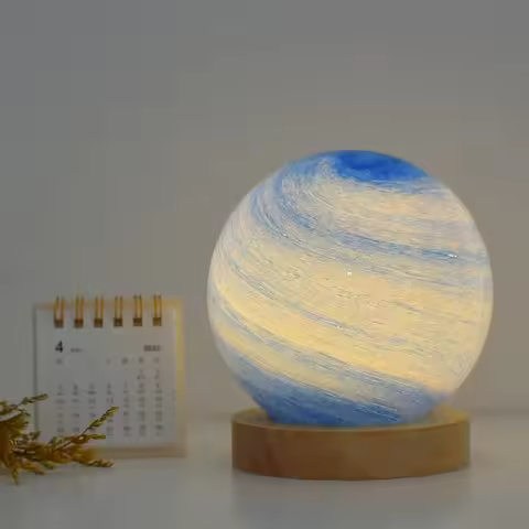 Nordic Desk Lamp, Bedroom Sleep Atmosphere Lamp, Bedside Lamp, Glass Night Lamp, Star Lamp, Moon Lam