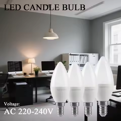 4/6/8/10/20pcs E14 Led Candle Bulb Lamp AC 220V C37 3w 5w 6w 7w Warm White Cold White Day Light for 