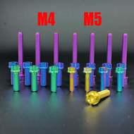 TC4/GR5M4 M5    Skru flange titanium TC4/GR5 M4 M5 skru plum dalaman fancy bolt motosikal