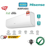 Hisense TUGS AI-Series R32 2HP Inverter 5 Star⭐ Gold Fin Auto Clean Standard Aircond 2.0HP AI20TUGS1