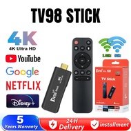 【Local shipment】TV98 Stick Smart TV Box 4K HD 8+128GB 3228A Mini TV Box With Netflix Google Android 