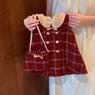 Girls Tank Top Dress One Year Old Red Dress Little Boy Girl Baby New Year Dress 12.14