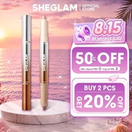 SHEGLAM 2 In 1 Fine Line Nose Contour & Highlighter Pen Non-Greasy 5 Colors Face Bronzer Pen Makeup