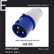 FORT Industrial Plug 3Phase 16A 3Pin IP44 CEE-013