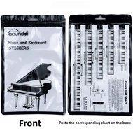 2pcs Beginners Practice Electronic Organ Self-study Staff Scale Music Note Sticker 88/61/54 Keys ，Pi
