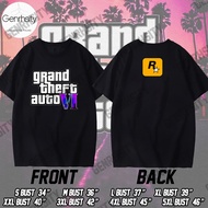 Gta6 T Shirt Rockstar Games Print Men Women Cotton Black Tee Grand Theft Auto VI Tops