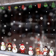 Christmas Window Sticker Merry Christmas Decoration for Home Kids Room Wall Mirror Sticker Christmas Ornament Xmas New Year 2024