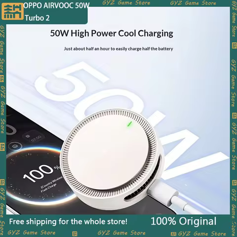 OPPO AIRVOOC 50W Turbo 2 Magnetic Wireless Charger For Oppo Smartphones Magnetic With Multi Heat Dis