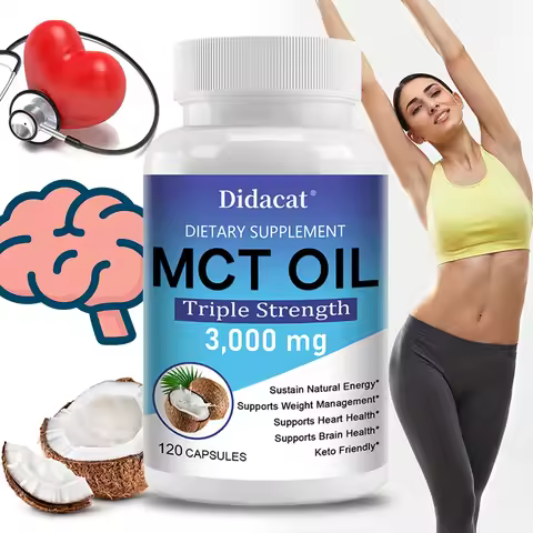 MCT Oil Dietary Supplement, Help Weight Management, Supports Energy, Ketogenesis and Brain Health, K