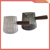 [Lovoski2] Glass Milk Mug Carafe Milk Pitcher Espresso Accessories 180ml/16oz
