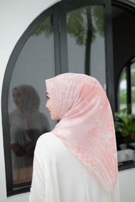Jilbab Kerudung Paris HARRAMU Motif Ganiyah Segiempat Voal Premium Hijab Krudung Printing Lasercut