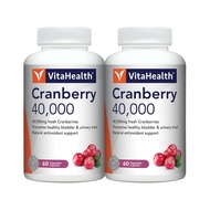 Vitahealth Cranberry 40,000 60s, 2 x 60s