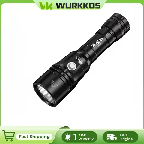 Wurkkos DL10R Scuba Diving Torch XHP70.2 LED Flashlights 4500lm 21700 USB-C Rechargeable Rotary Swit