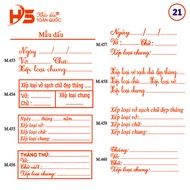 Express [m21.453-m21.468] Stamp to review clean notebooks with beautiful letters for elementary scho