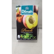 Dilmah Flavored Ceylon Black Tea Peach Tea 20 tea bags sachet 30g