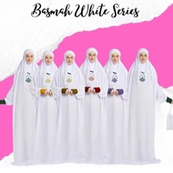 Yabasmah Collection Mukenah Manset Mukenah Hadramaut Mukenah/ White Manset Continuous rayon Mukenah/