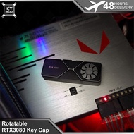 NVIDIA 3080 Graphics Card Figure Rotatable RTX3080 Key Caps Shift Keyboard Cap 3080 keycap DIY PC MO