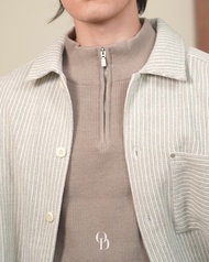 Frosted Edge LINEAR ZIP Sweater | เสื้อสแวตเตอร์
