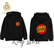Jaket Sweater Hoodie Anak Zipper Terbaru Santa Cruz Laki laki Perempuan Usia 2-13 tahun