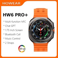 Howear HW6 PRO+ AMOLED Smartwatch Smart Watch Men 2025 NFC Chat GPT Music Control Bluetooth Call