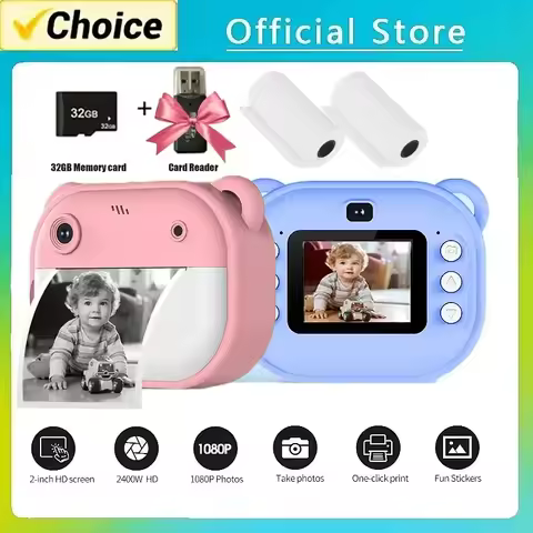 Children Digital Camera Instant Print for Kids Thermal Print Camera Instant Photo Printing Camera Vi