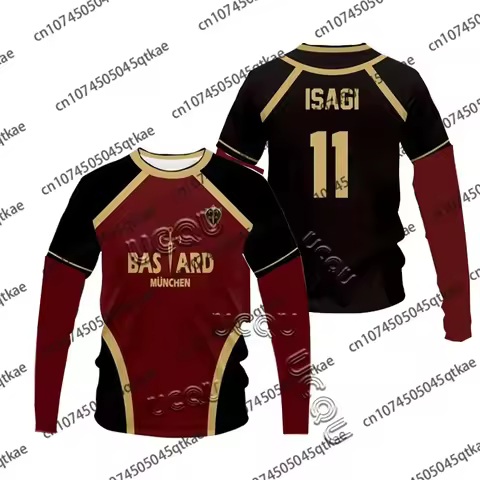 Jersey Futsal Pattern Vl Replika Blue Lock Anime Bastard Munich 3D Print Summer Men's Women's Sports