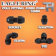 Poly Fitting Poly Pipe Connector HDPE Poly Fitting Smart Coupler Elbow Tee End Cap Sambungan Paip Ai