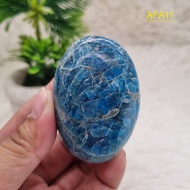 Blue Apatite Crystal Palm Stone - Blue Apatite Healing Crystal - Blue Apatite Gallet - 11